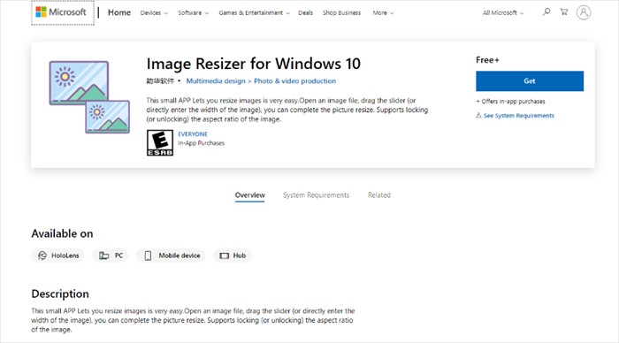 Microsoft Image Resizer for Windows
